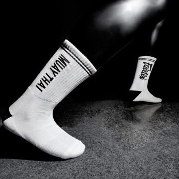 Fairtex SOCK1 Носки Dry-Fit Tech Бело-Черные